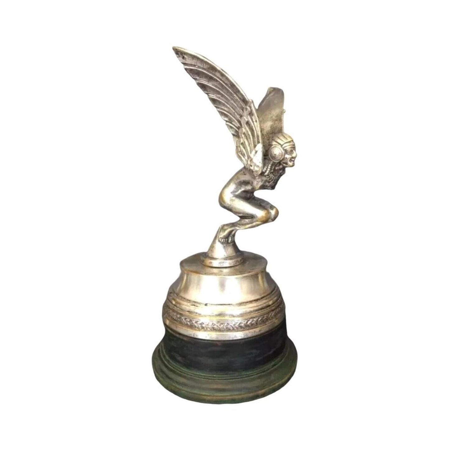 Antique Hood Ornament Car Mascot Egyptienne Ailee M.Bonnot Signed 1920 Art Deco