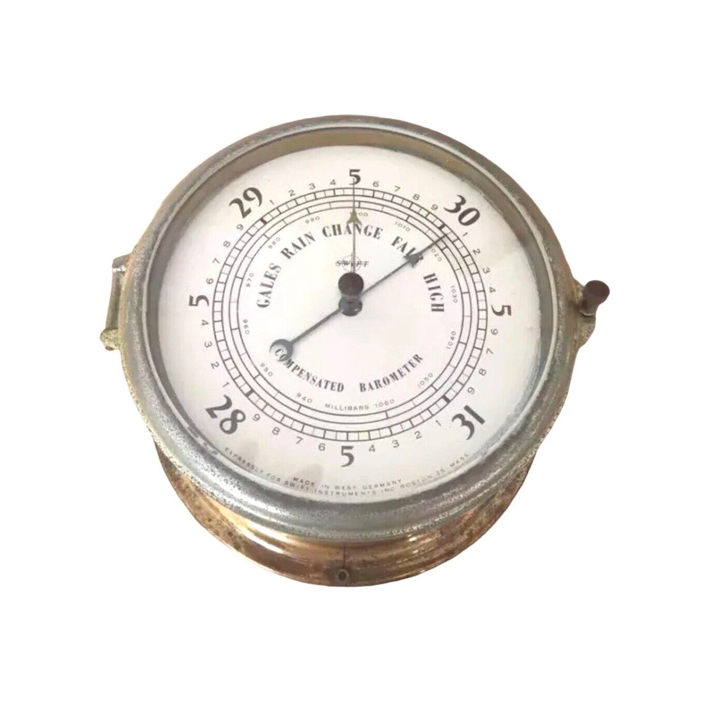 Vintage Ship Barometer - Boston for Swift, West Germany Maritime Nautical
