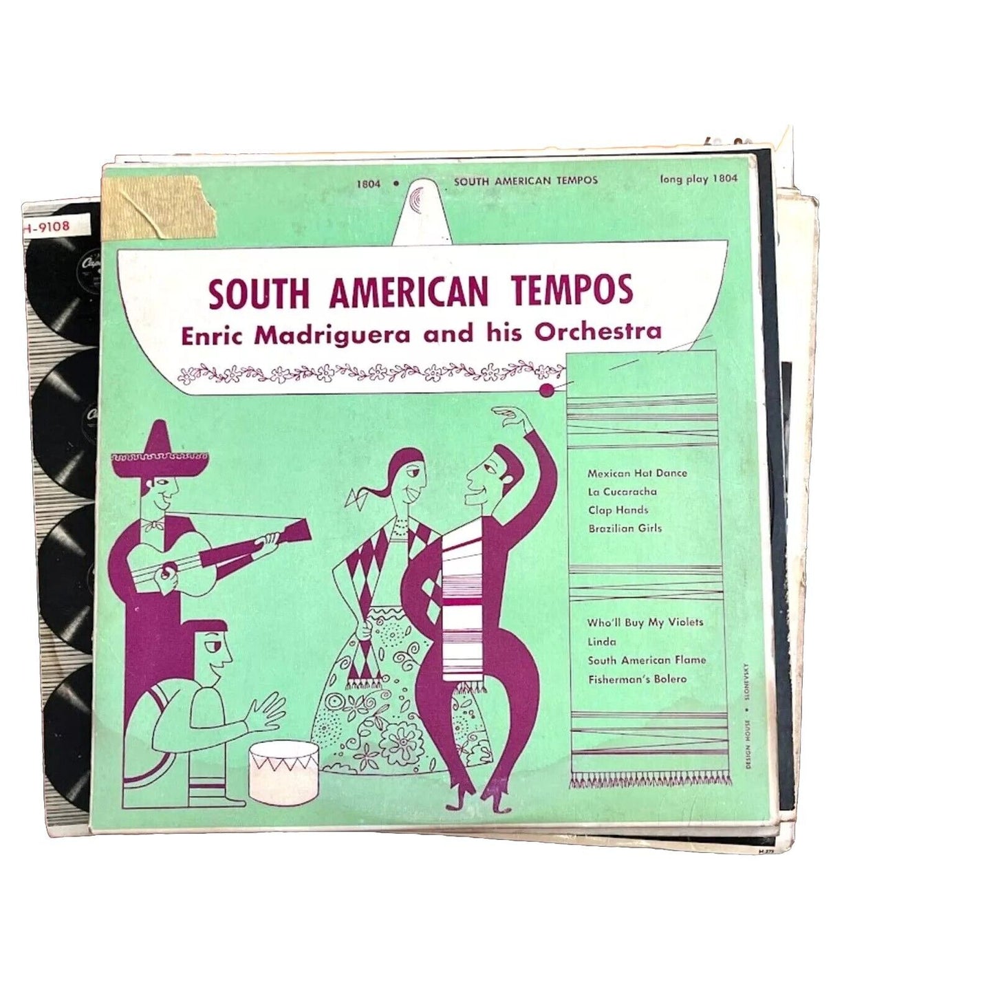 South American Tempos-Enric Madriquera & His Orchestra 1804 Vinyl Lp 10" Vintage