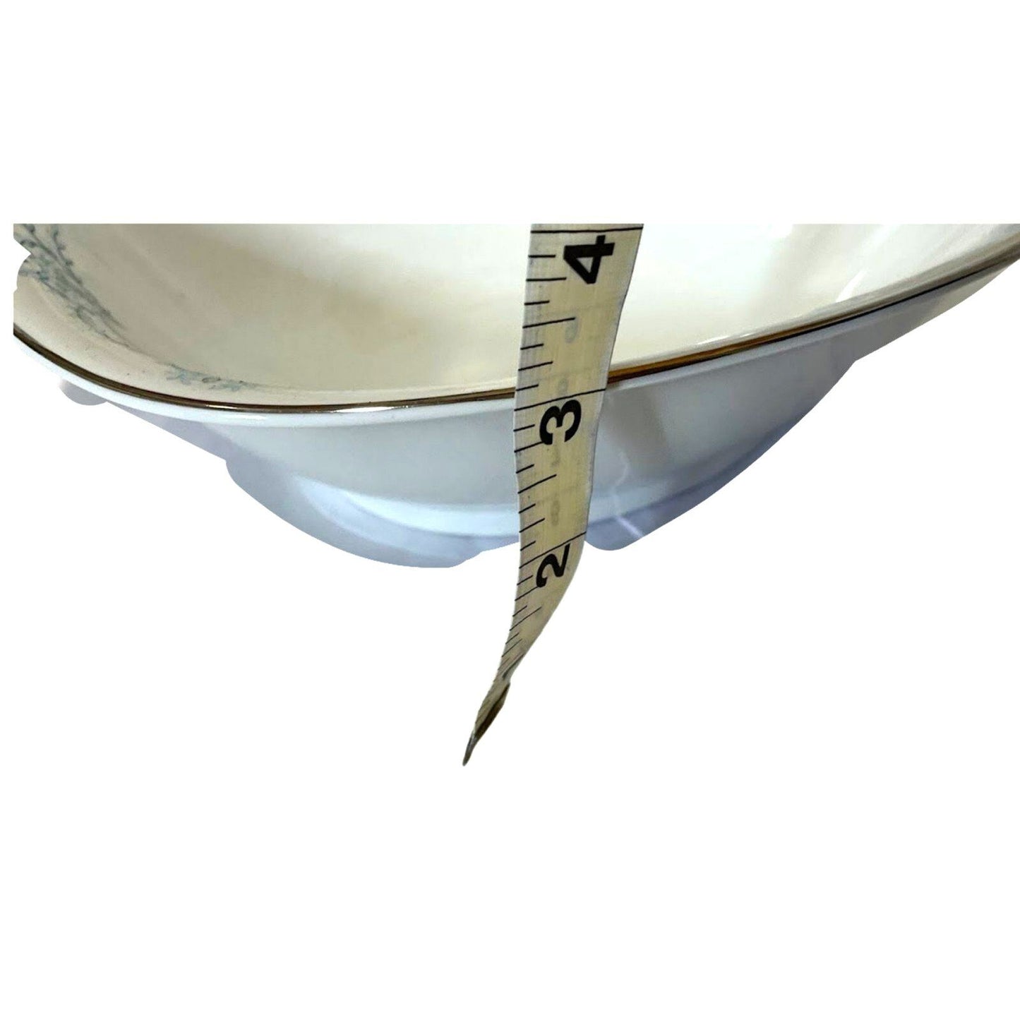 Vintage Franconia Krautheim Deep Serving Bowl White Porcelain Platinum Rim