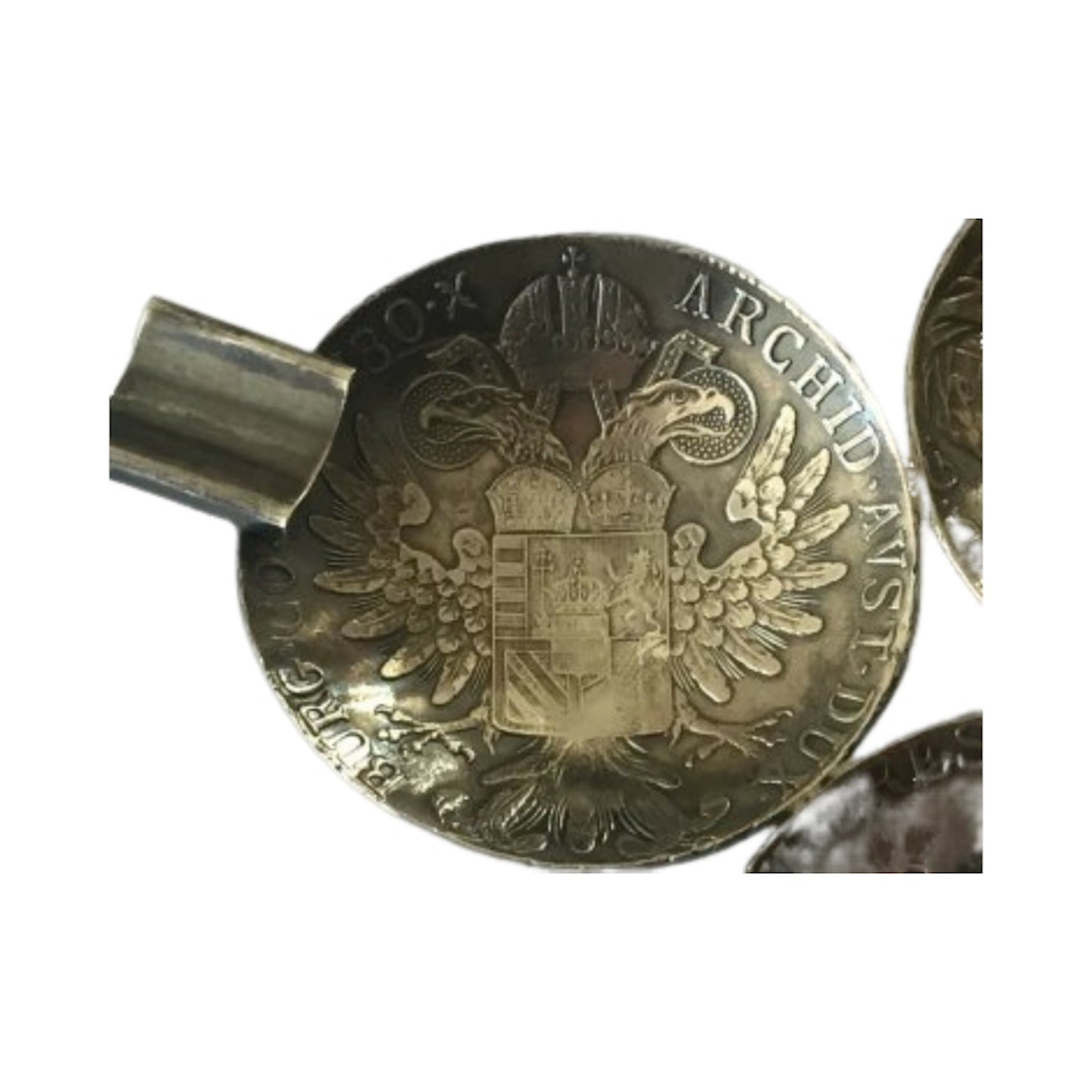 Rare 1780 Austria Maria Theresia Silver Thaler Coin Ash Tray