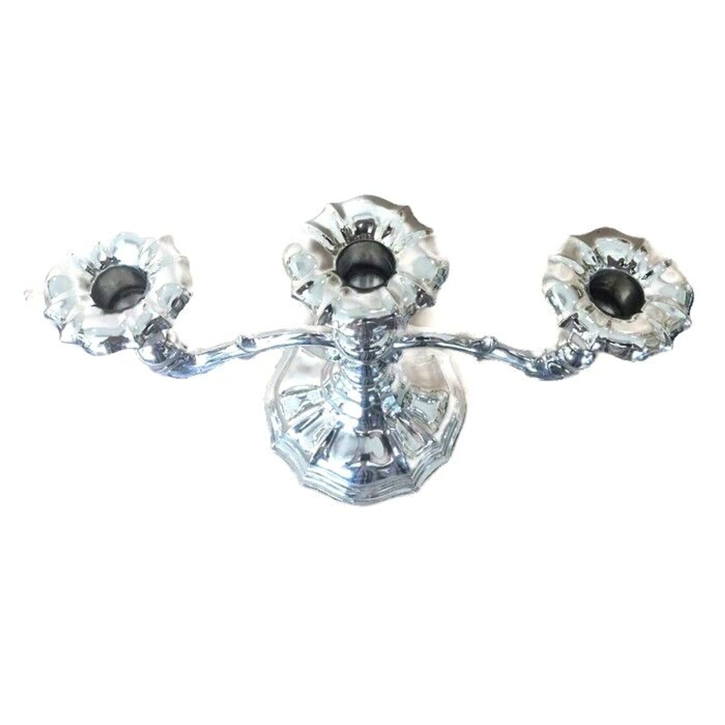 Antique Sterling Silver Candelabras Pair Candle Holders Art Nouveau