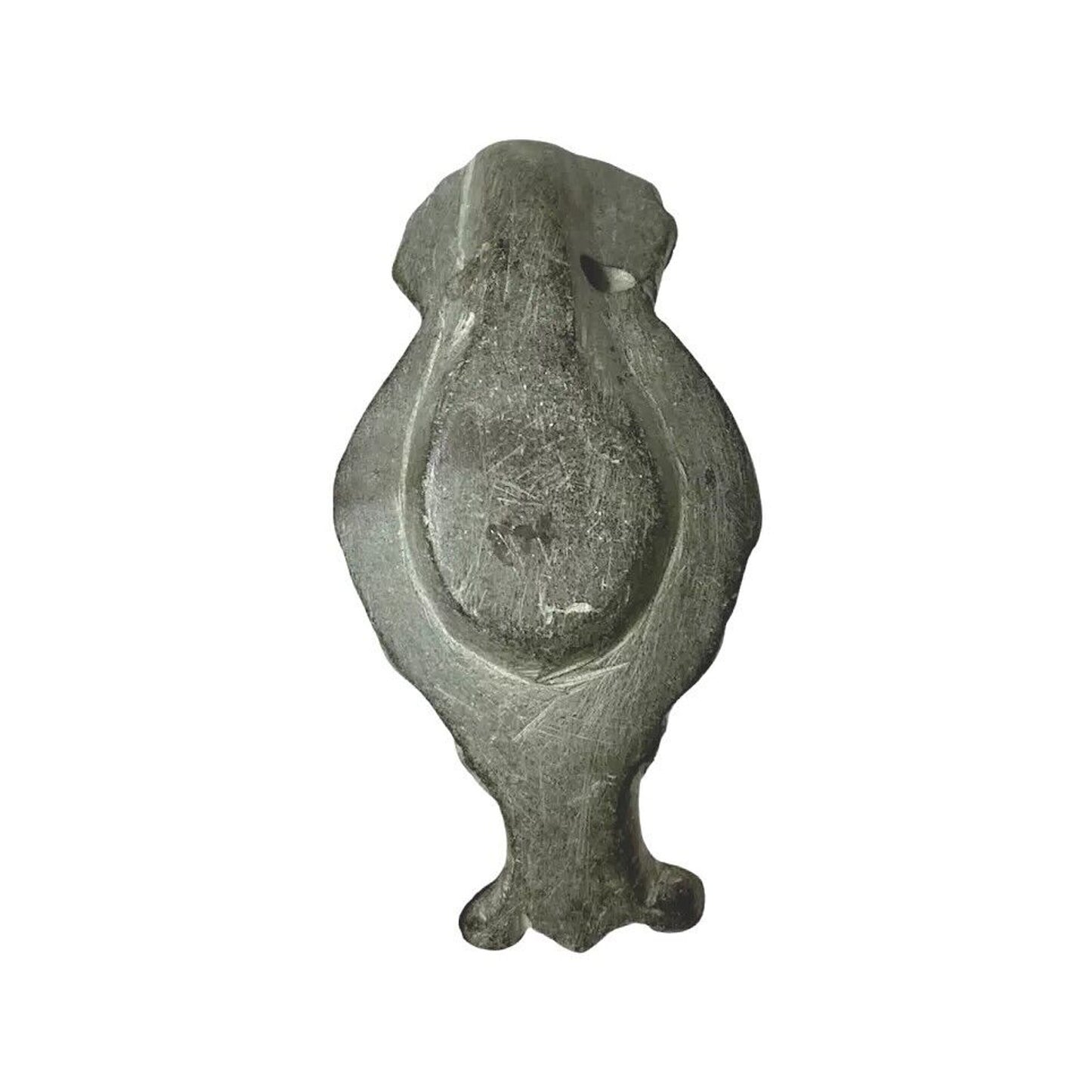 Rare Middle Eastern Oil Lamp Carved Figural Face Black Stone circa 200AD