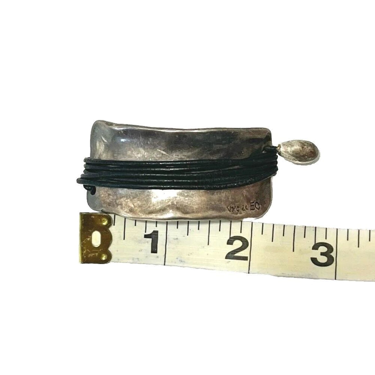 Uno De 50 Bracelet Wide Silver Brown Leather Unisex Man's Women's Spain Designer