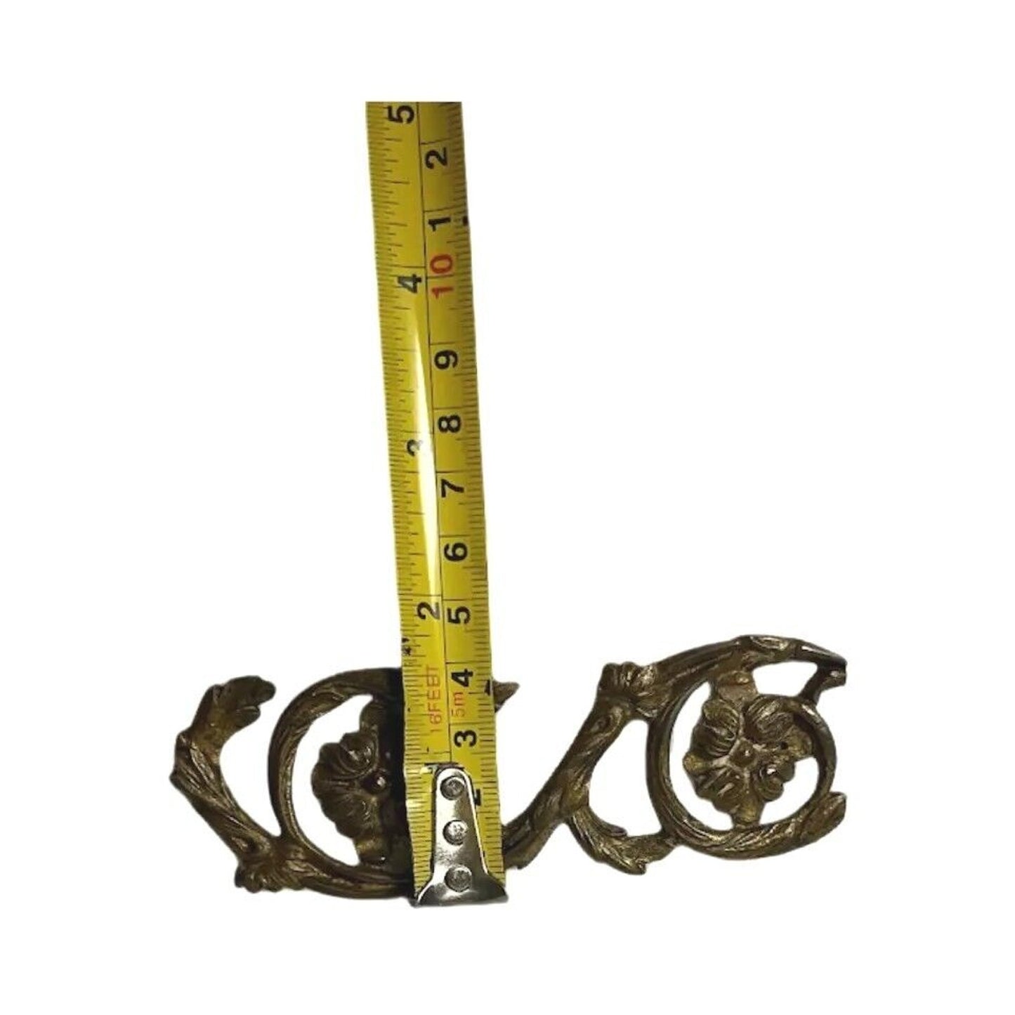 2 Pcs Antique Art Nouveau Furniture Hardware Decor Solid Brass Ornaments