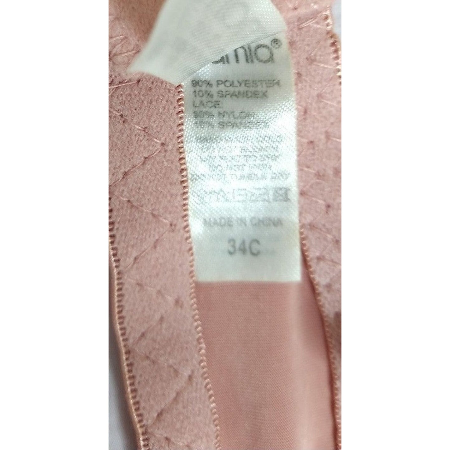 Mamia dark pink lace push up bra 34 C