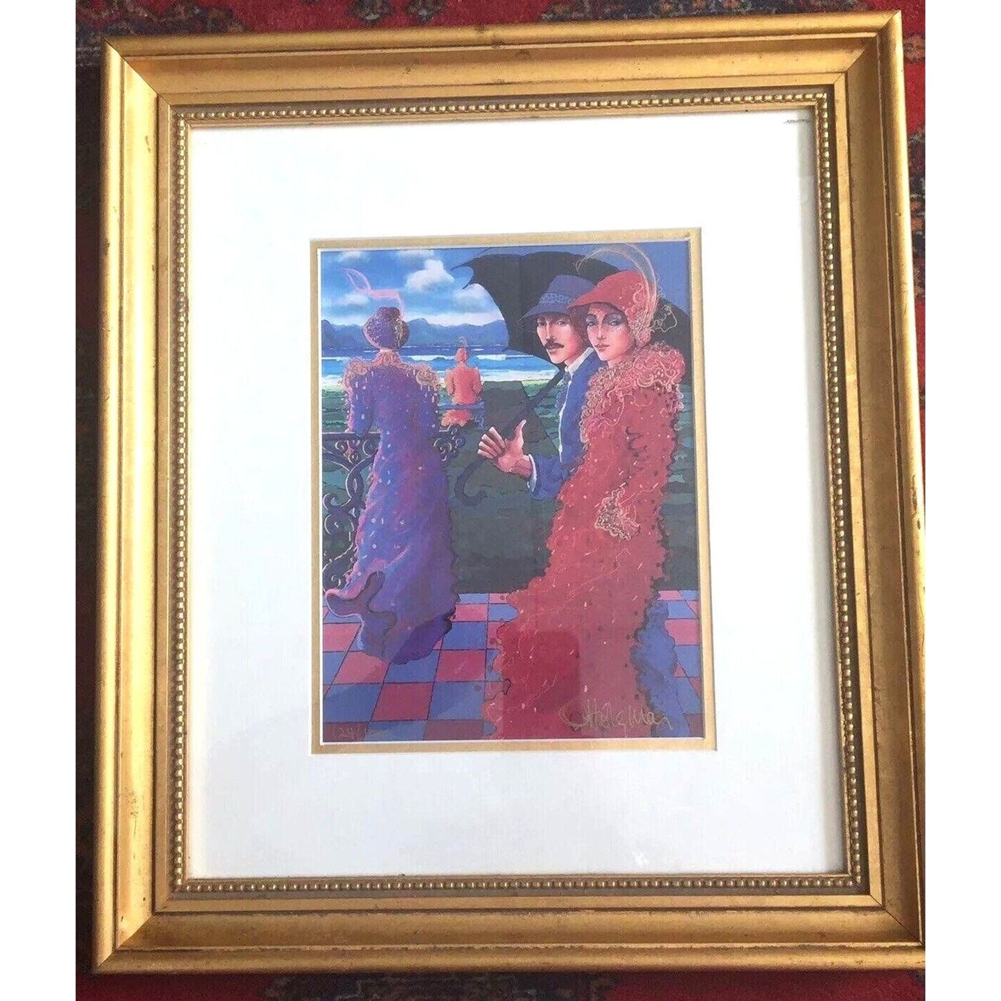 Serigraph Otto Aguiar Original Limited Edition Signed ‘Atanazio Beach’ Fine Art