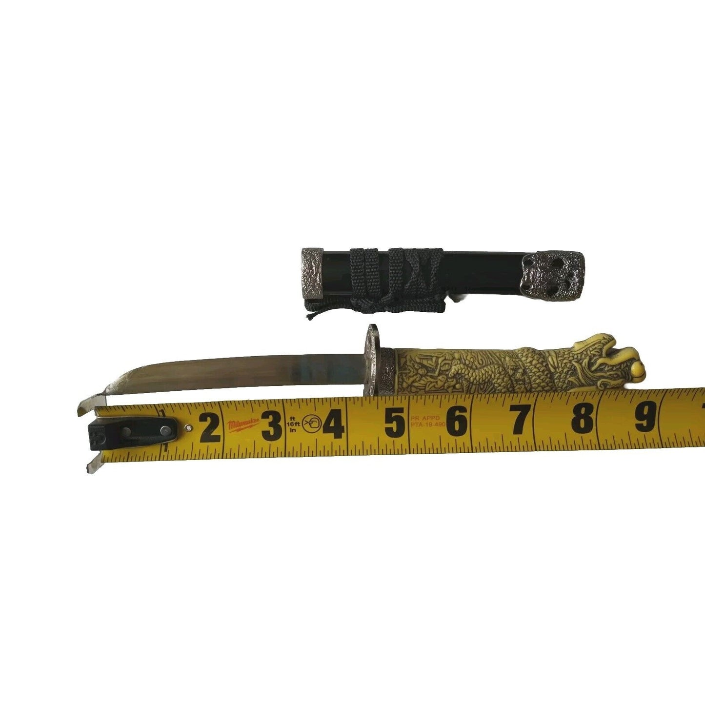 White Dragon Japanese Samurai Katana Short Sword Stainless Steel Blade