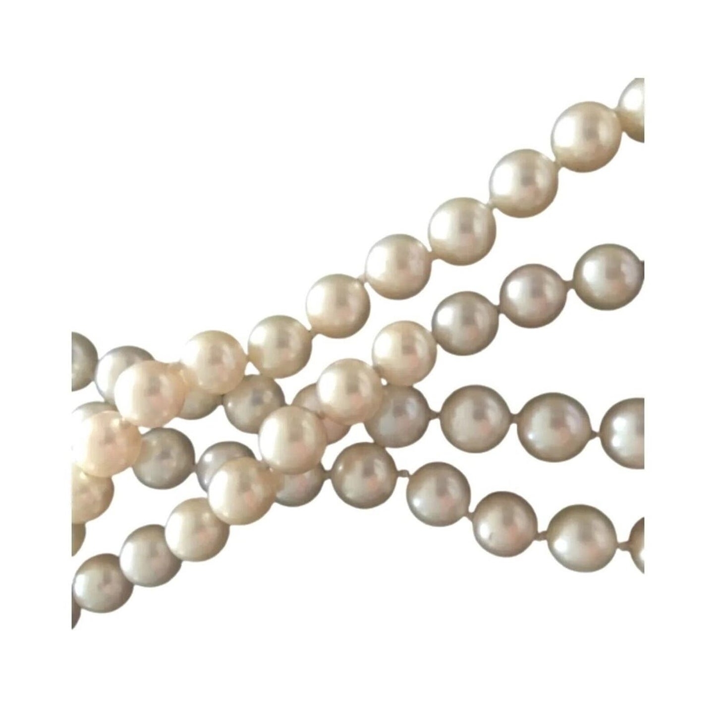 Antique Natural Pearl Necklace Rose Cut Diamonds 14K Gold Silver Victorian 1880s