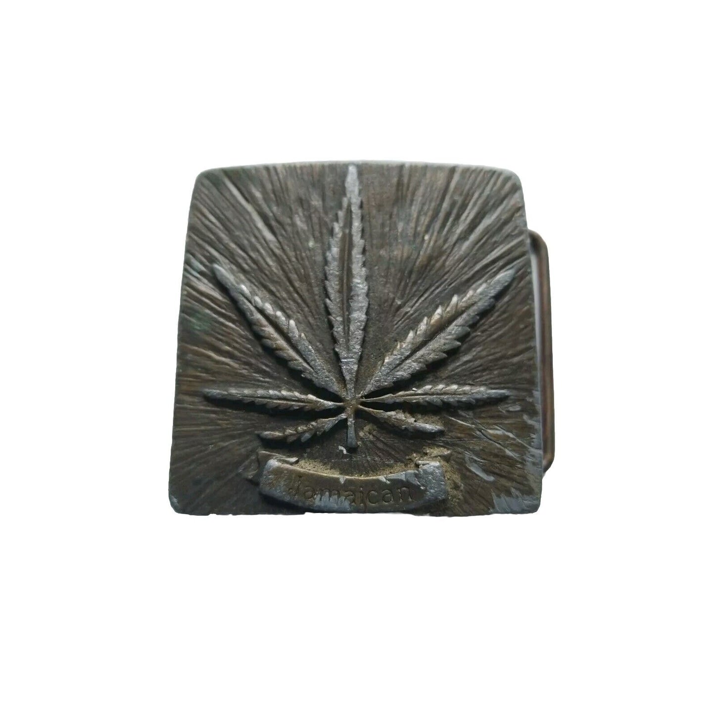 Vintage 1970s La Venta Hall of Fame Jamaican Leaf Belt Buckle