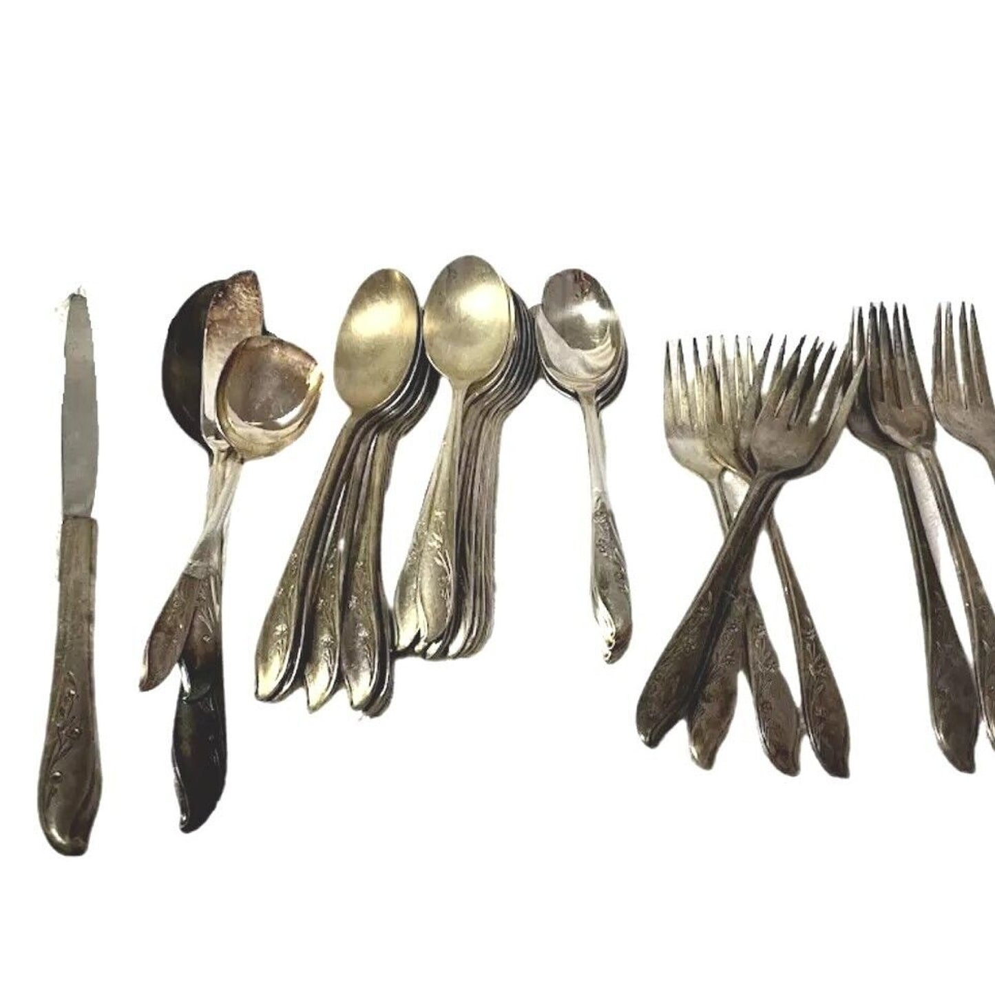 Rogers Bros Spring Time Antique Silver Plate Flatware Tableware Spoons Forks Lot