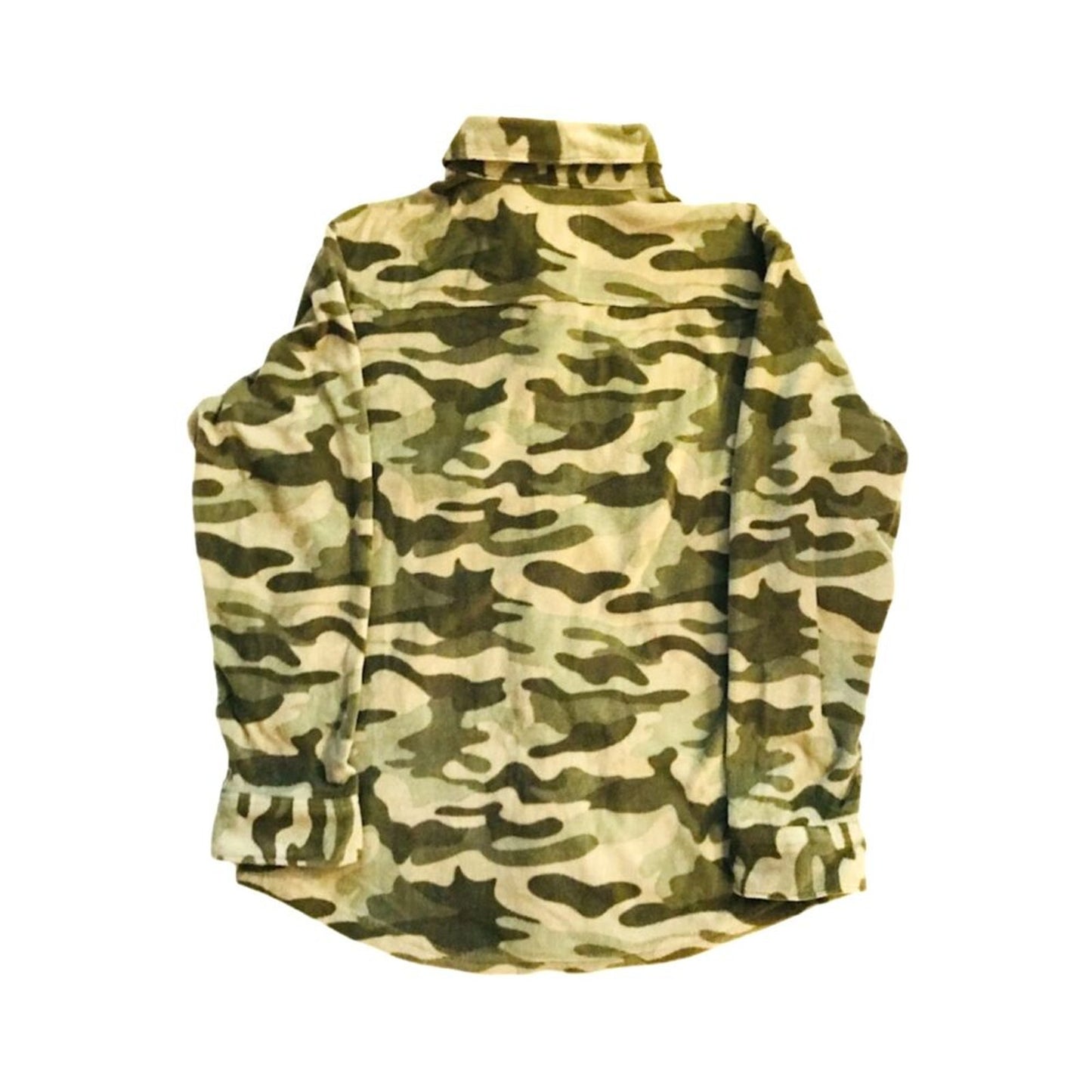 Outdoorlife Men`s Military Shirt Green Long Sleeve Button Up M