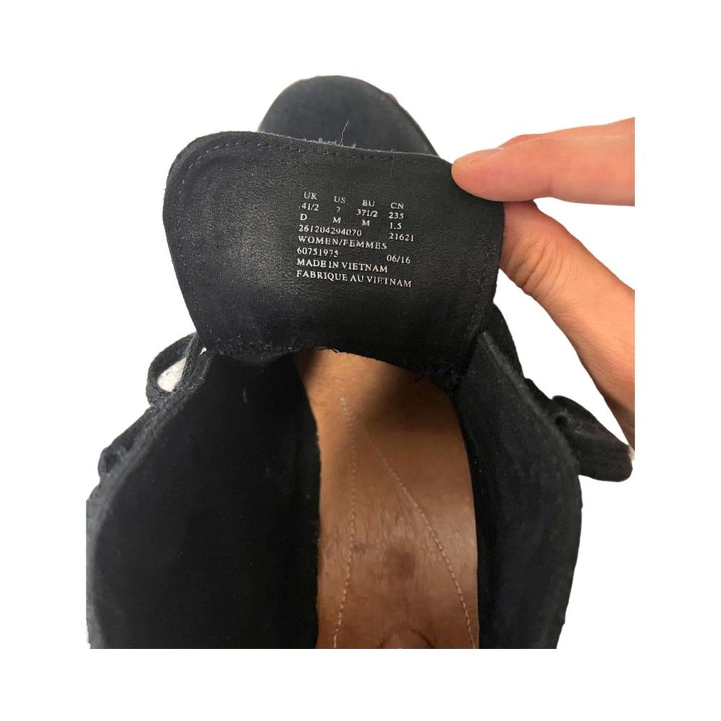 Clarks Women's Ankle Boots Genuine Leather Black 7M Low Heel Lace Up