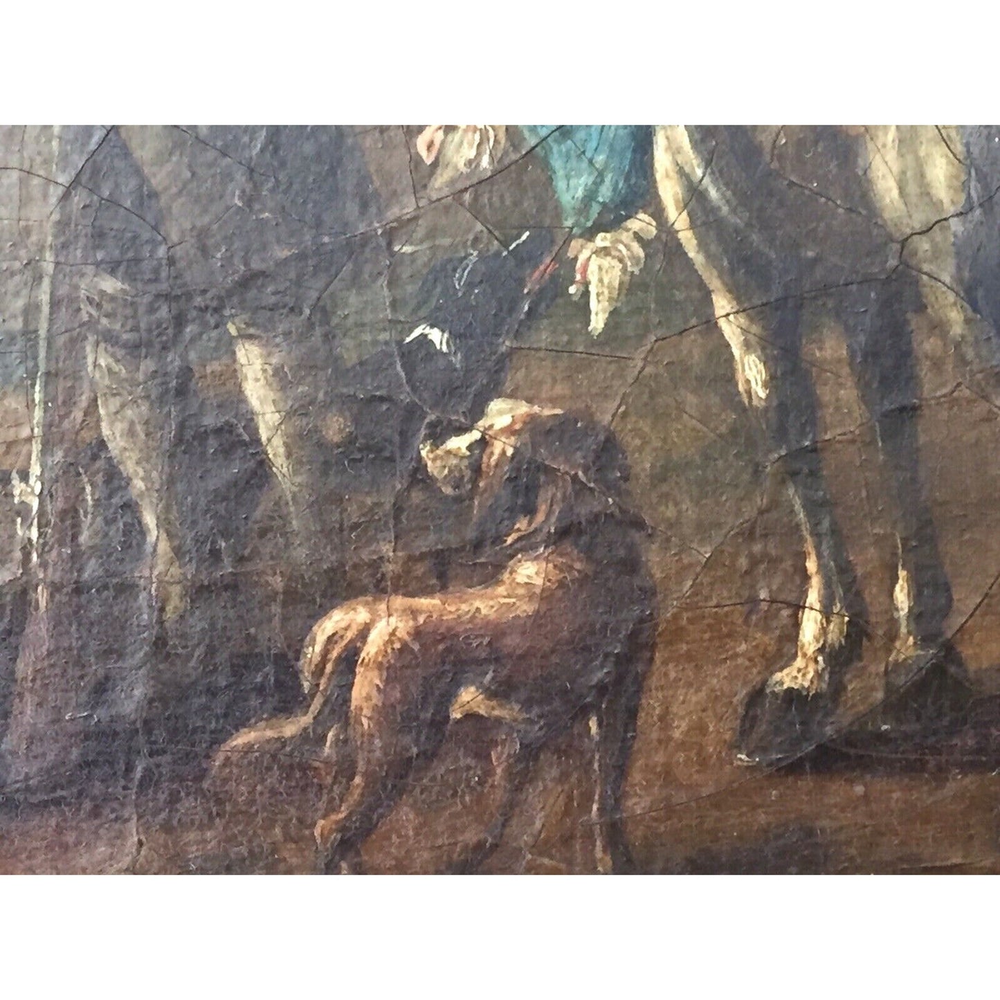 Painting Antique Dutch Oil On Canvas Ladies Fine Art 18th Century Framed Baroque