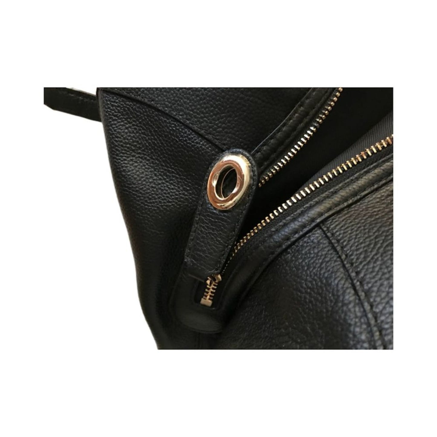 NWOT Coach Turnlock Edie Pebble Leather Shoulder Bag Beachwood Black Gold 36855