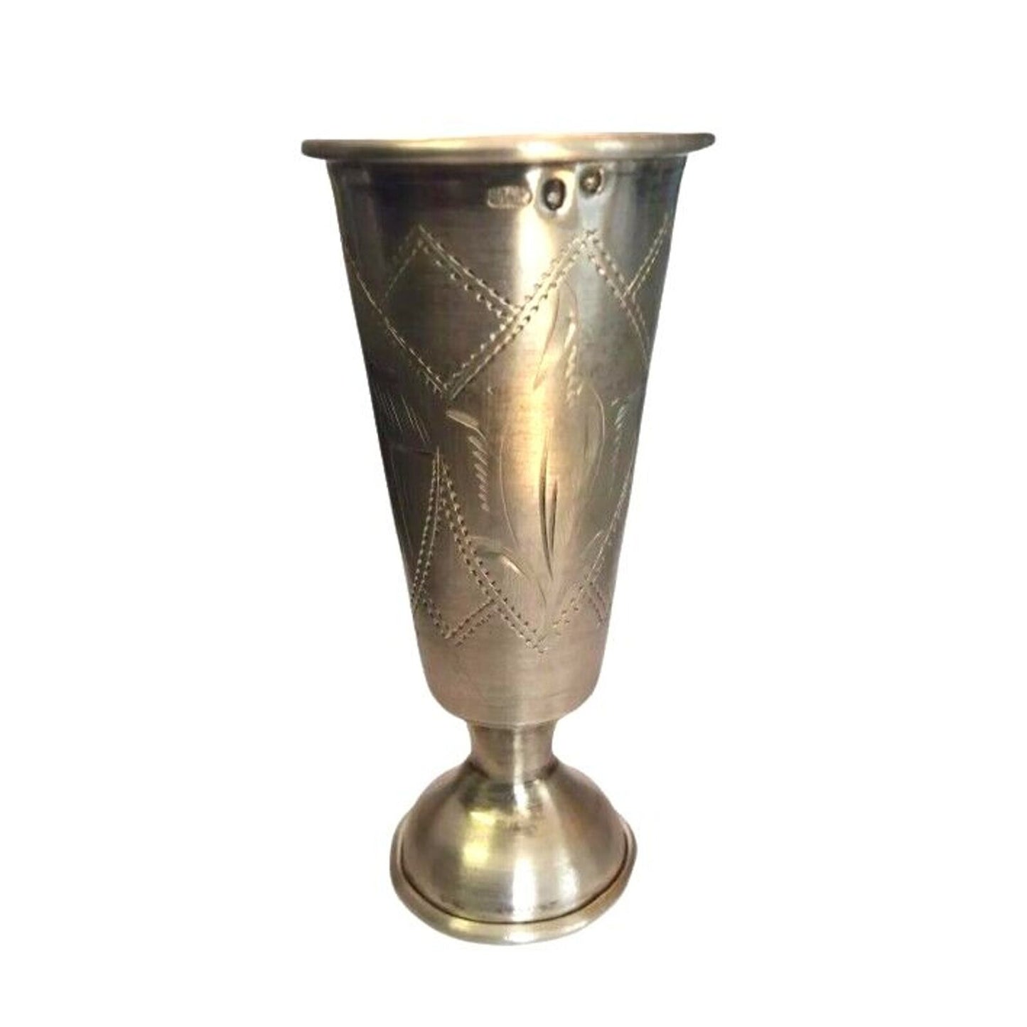Antique Kiddush Goblet Chalice Imperial Russian 84 Silver Judaica Signed