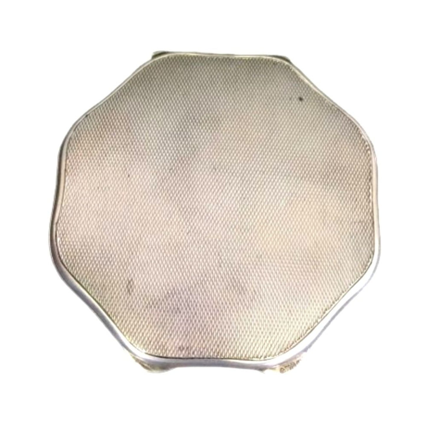 Antique Powder Compact Floral Ornate Silver Case 835 Engraved Austrian