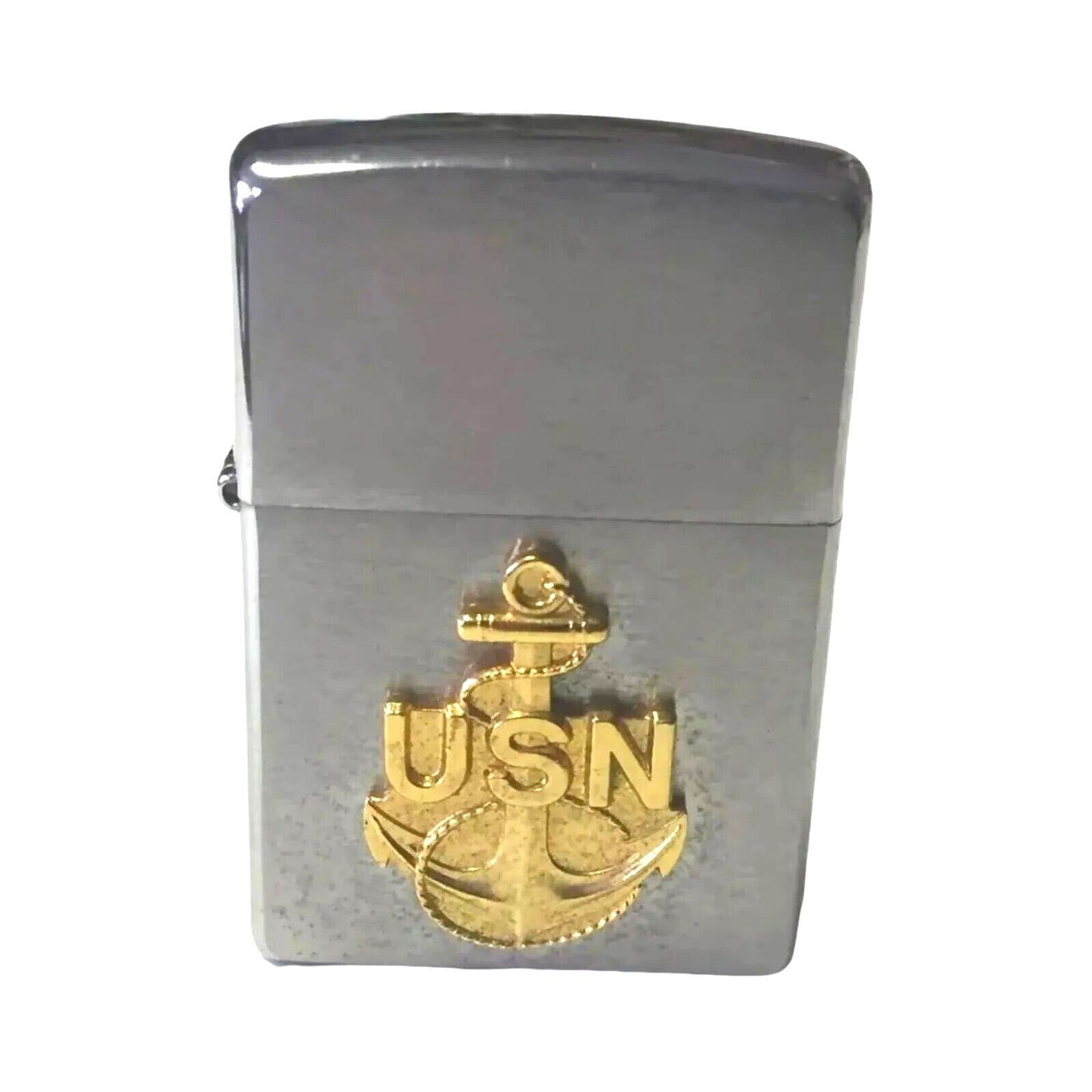 Zippo Lighter Bradford Pa Usa Usn Us Navy Silver Tone 2012