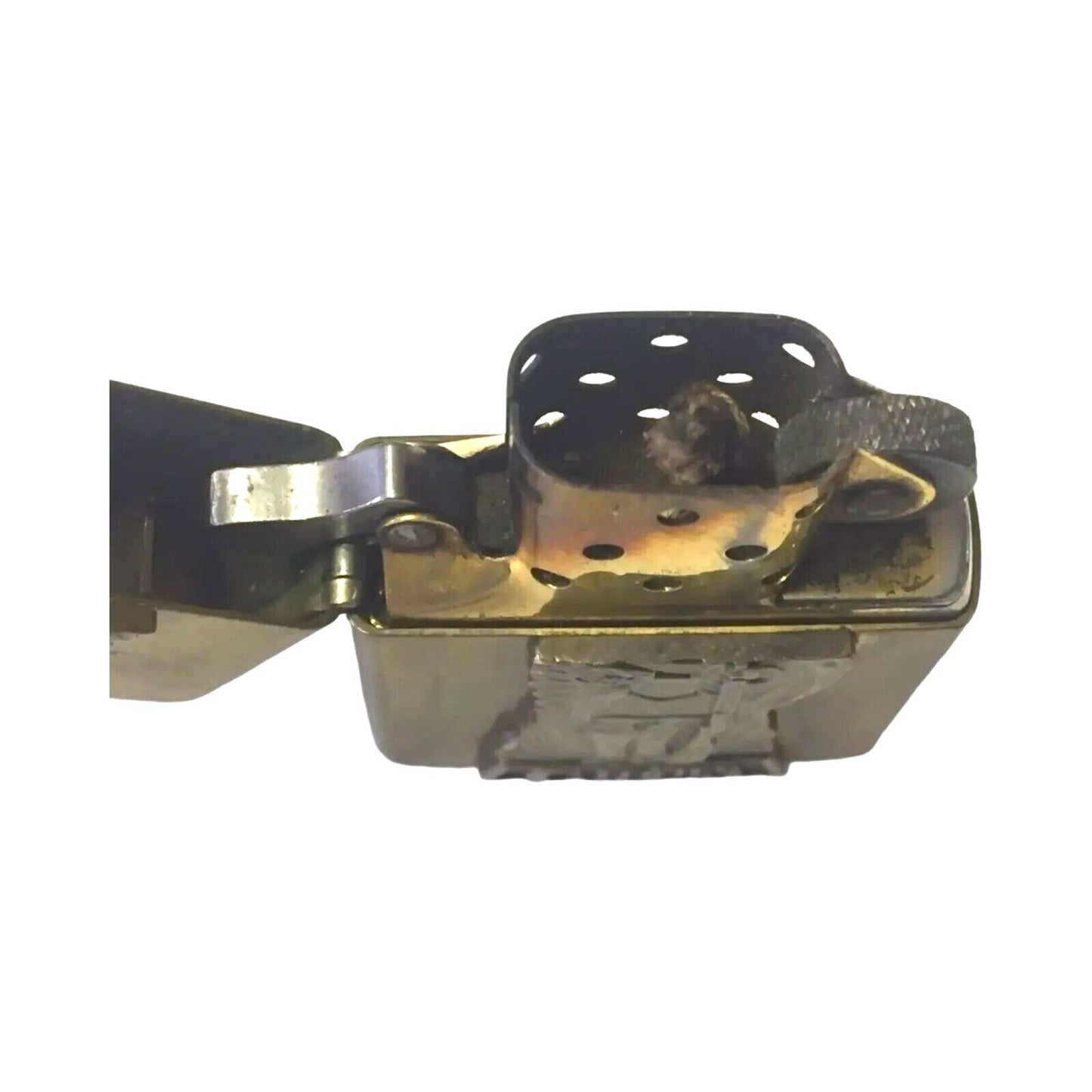 Brass Zippo Lighter Bradford Pa Usa Native American & Marcus Garvey Hero Coin