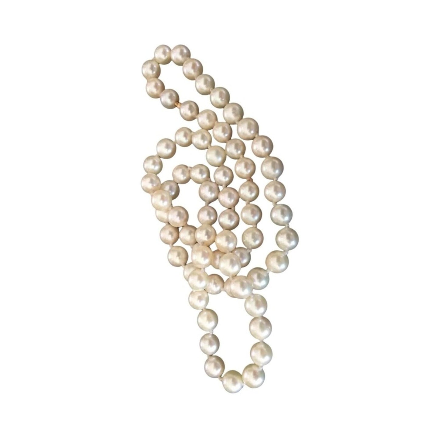 Antique Women's Necklace Natural Pearls 14K Yellow Gold Clasp Estate Jewelry