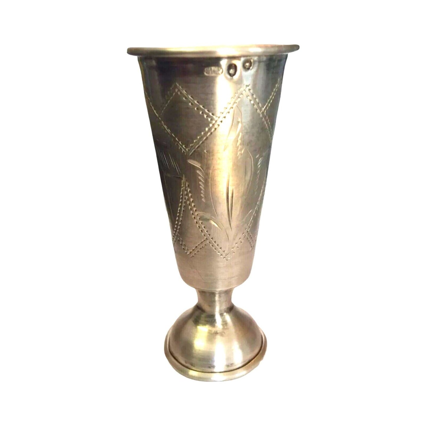 Antique Kiddush Goblet Chalice Imperial Russian 84 Silver Judaica Signed