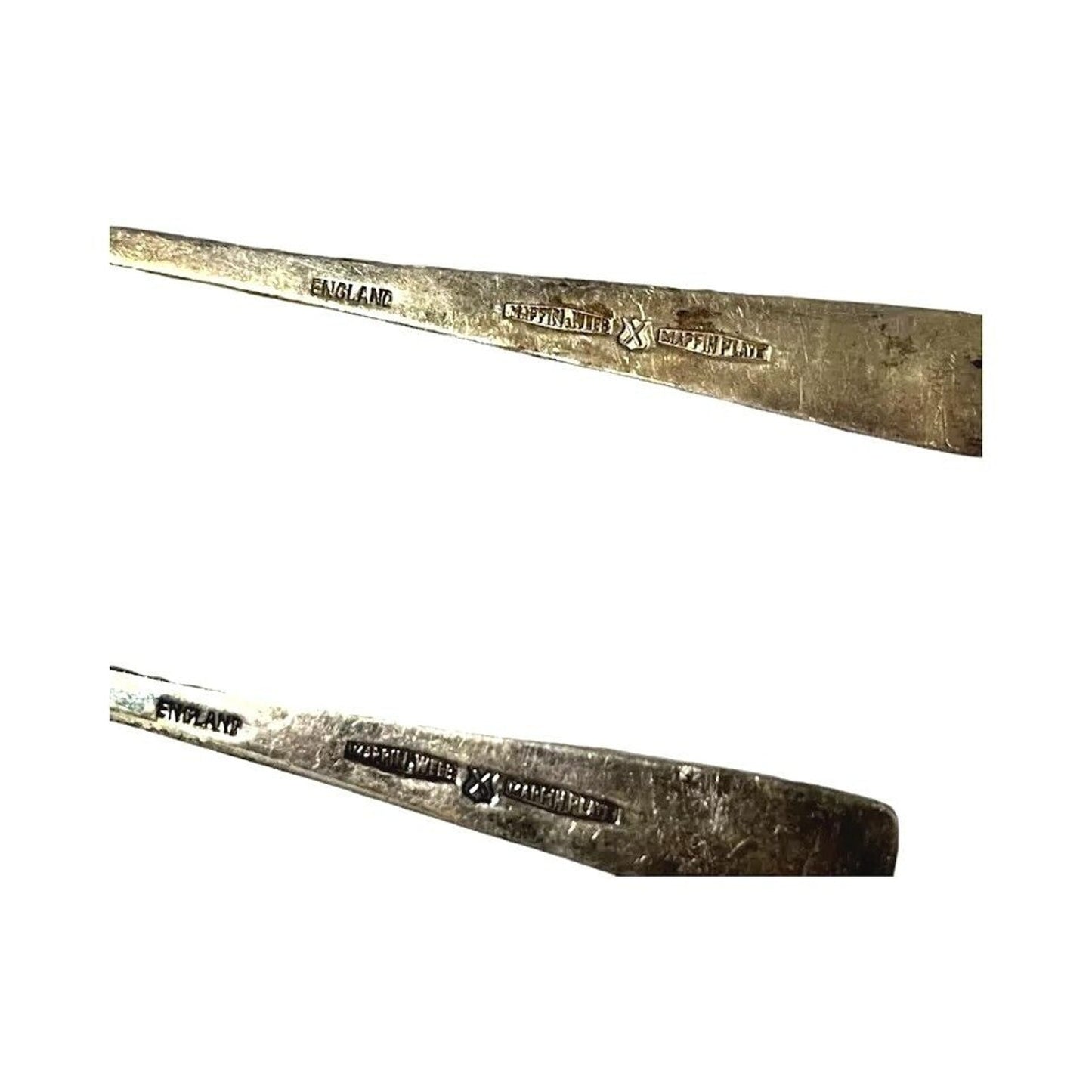 Antique England Silverplate 4 Serving Spoons