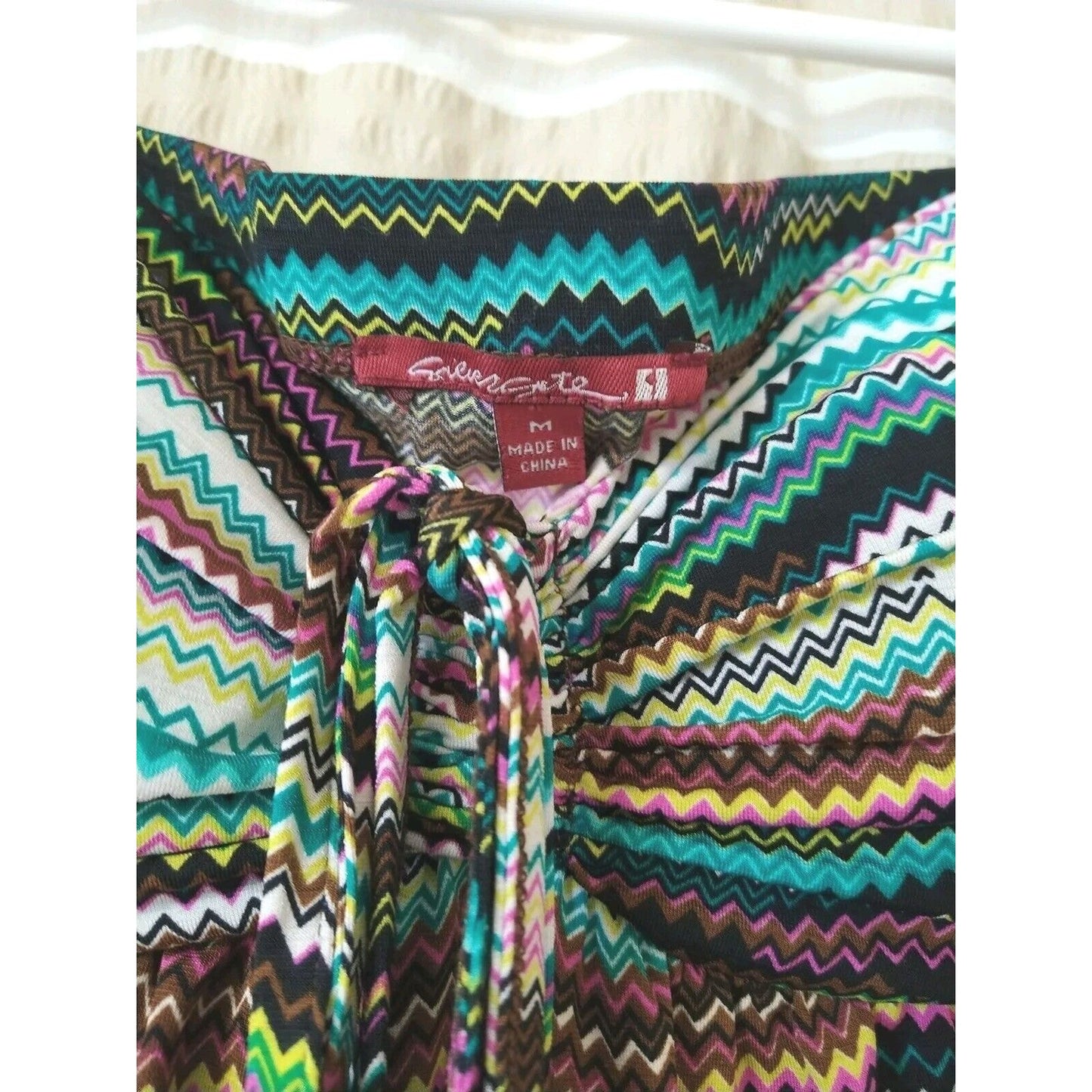 Silvergate maxi top strapless dress zig-zag lines M