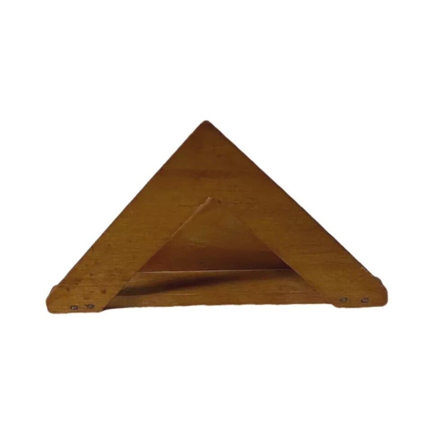 Vintage Napkin & Toothpick Holder Folk Hand Carving Wood Bulgaria