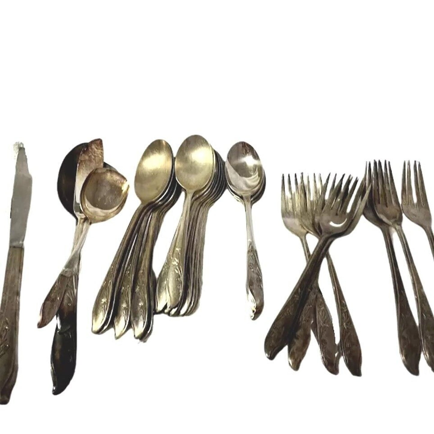 Rogers Bros Spring Time Antique Silver Plate Flatware Tableware Spoons Forks Lot