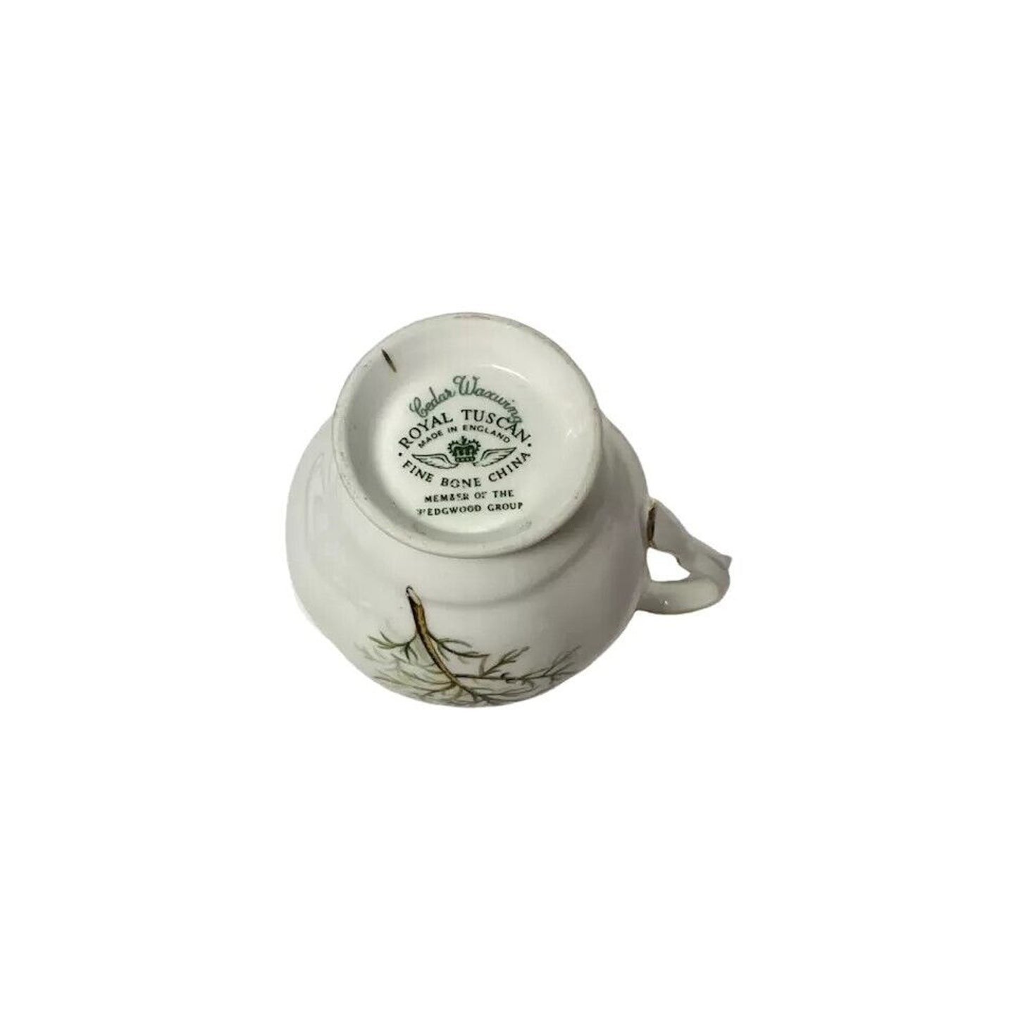 Royal Tuscan England Cream Pitcher & Open Sugar Bowl Gold Rim Bone China Bird