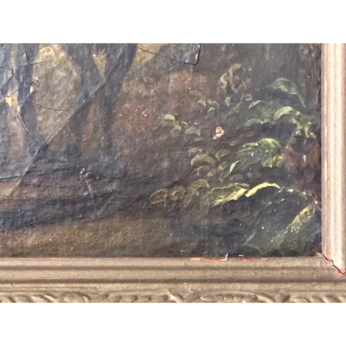 Painting Antique Dutch Oil On Canvas Ladies Fine Art 18th Century Framed Baroque