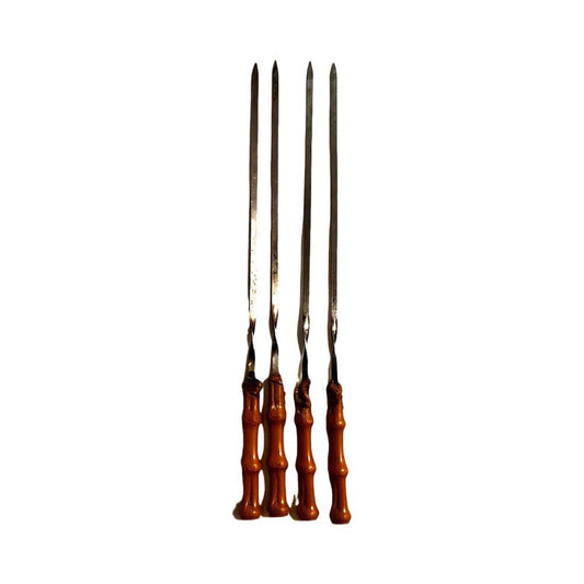 4 PCs Meat Skewers For Grill Metal Sticks Kebob Barbecue Tool