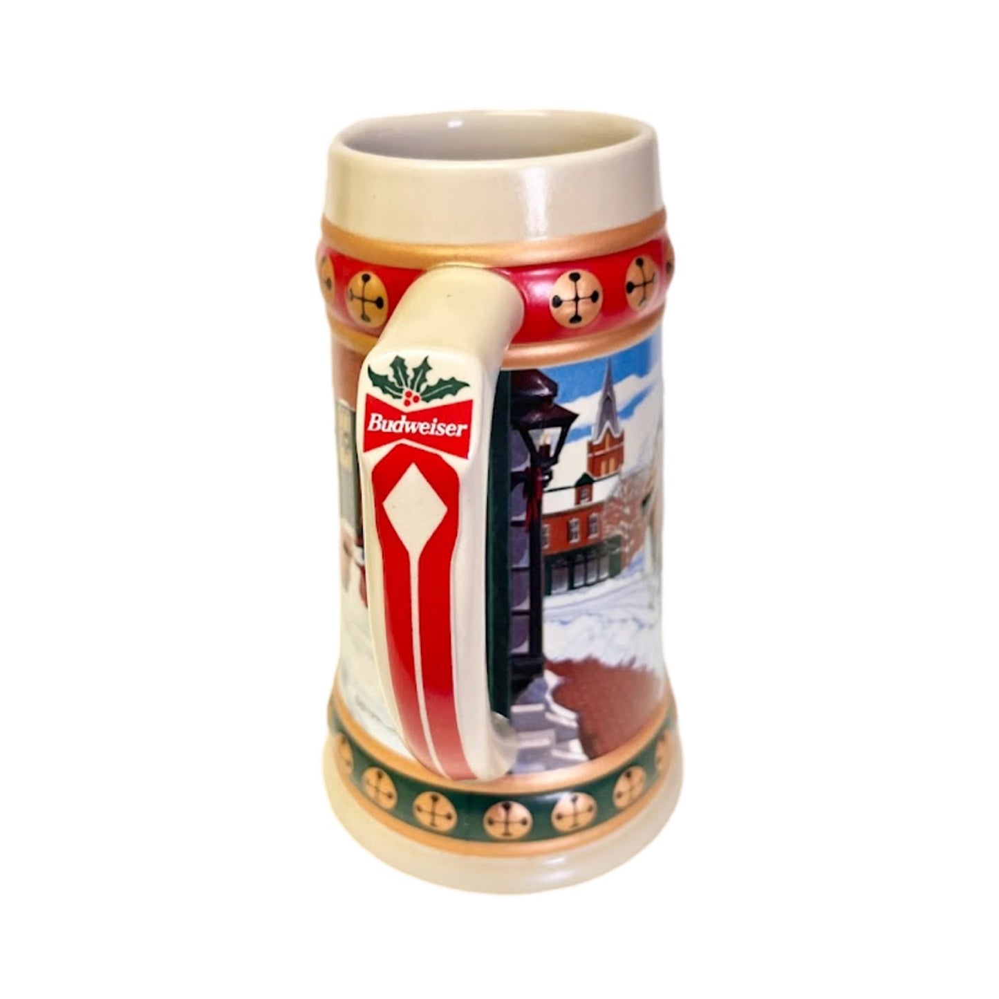Vintage 1993 Anheuser Busch Budweiser Holiday Beer Stein Mug Cup Clydesdales