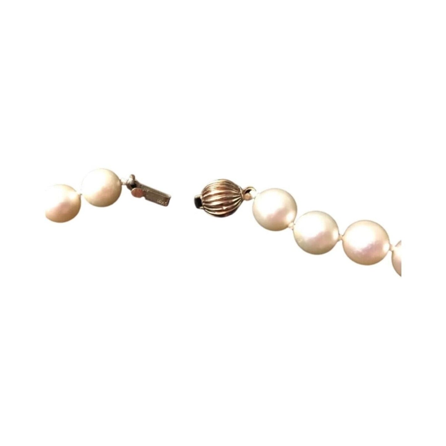 Antique Natural Pearl Necklace Rose Cut Diamonds 14K Gold Silver Victorian 1880s