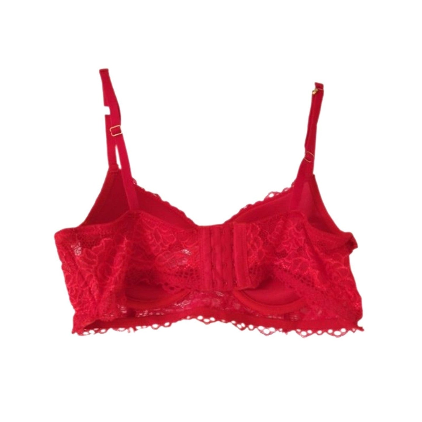 Red lace women's push up bra 38C lingerie