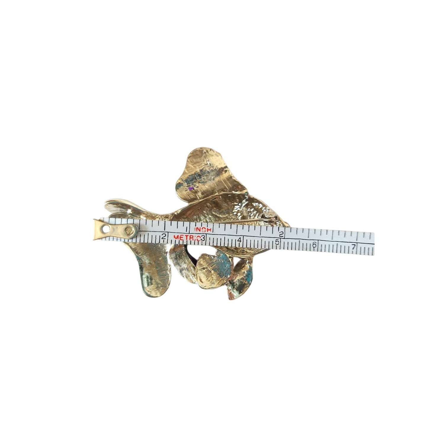 Vintage Fish Women's Brooch Pin Silver Tone Enamel Rhinestones Estate Jewelry