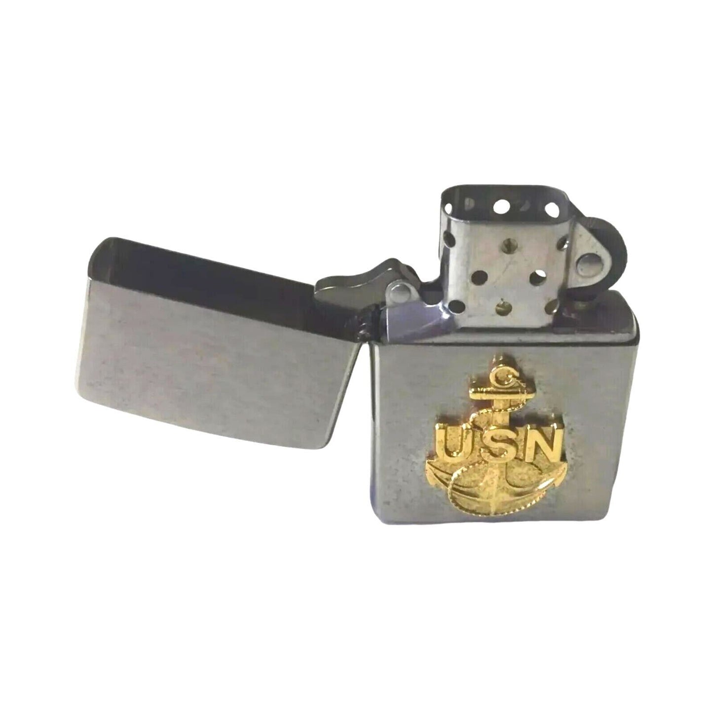 Zippo Lighter Bradford Pa Usa Usn Us Navy Silver Tone 2012