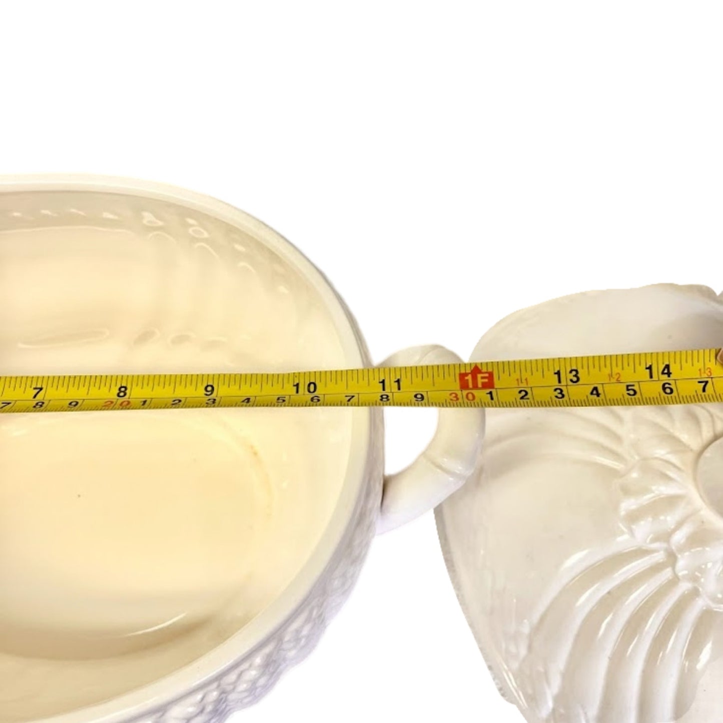 Toscany Japan Oval Casserole Dish with Handles and Lid White Glazed Ceramics