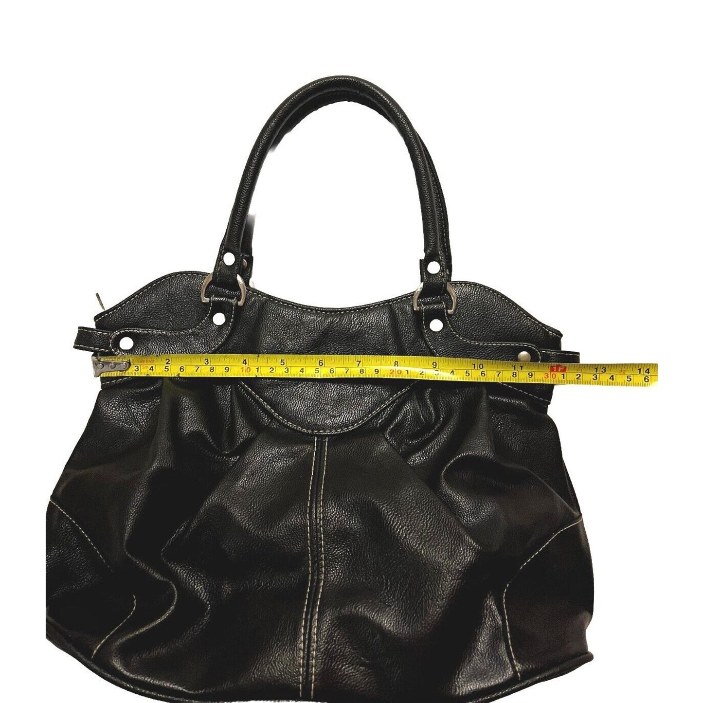 Genuine Leather Black Women's Clutch Handbag Purse Bag Handmade Custom Made
