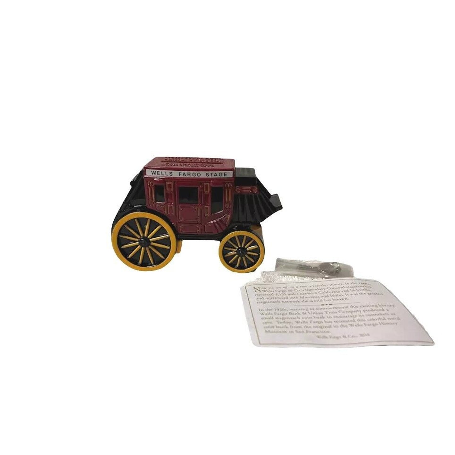 Wells Fargo Union Trust 2014 Cast Iron 1852 Stage Coach Metal Coin Piggy Bank
