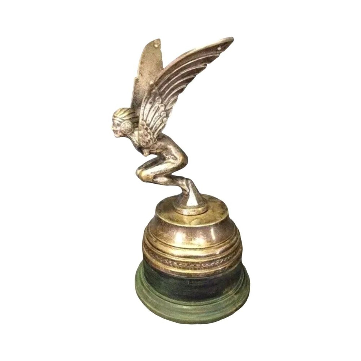 Antique Hood Ornament Car Mascot Egyptienne Ailee M.Bonnot Signed 1920 Art Deco