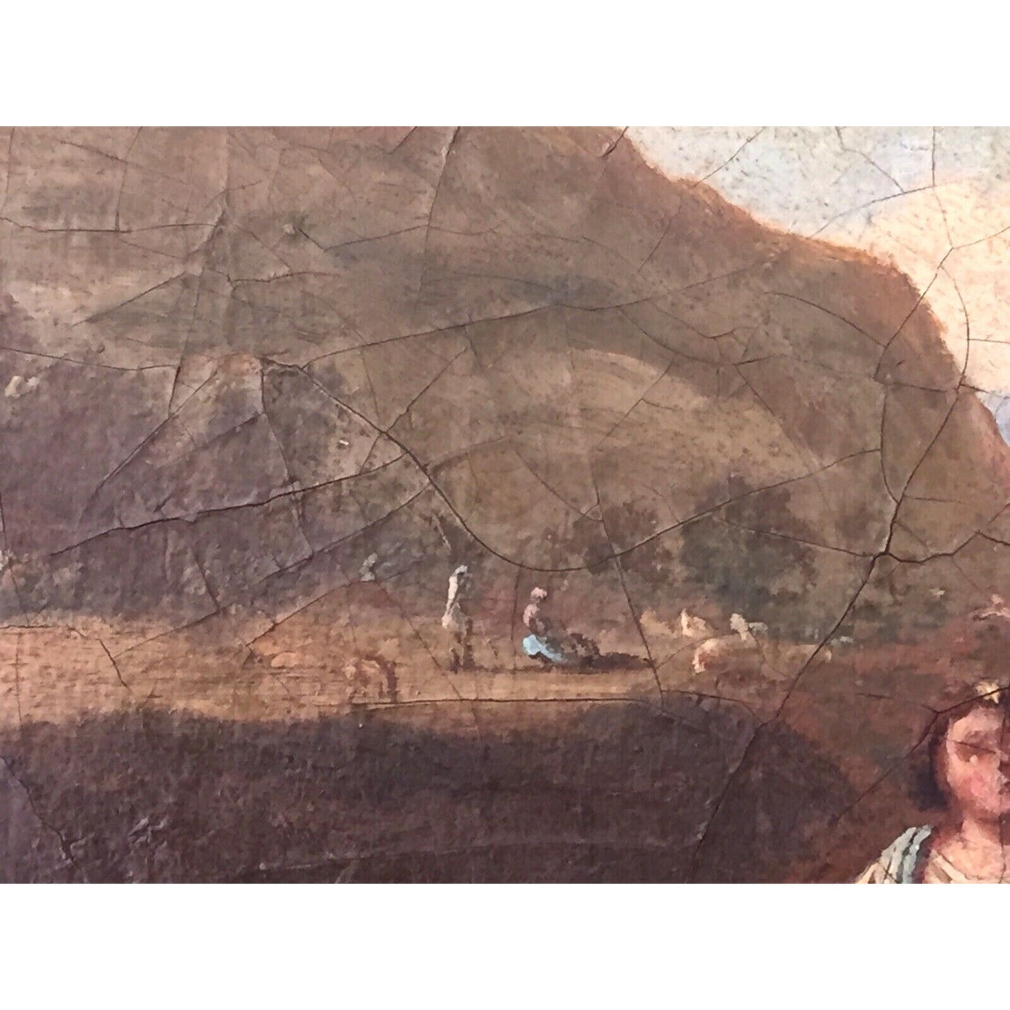 Painting Antique Dutch Oil On Canvas Ladies Fine Art 18th Century Framed Baroque