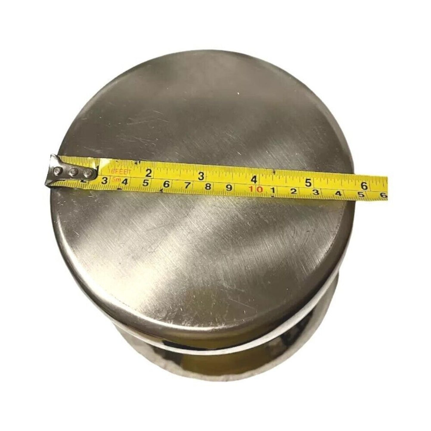 Vintage Ice Bucket / Wine Cooler 8” x 9” Round Stainless Steel