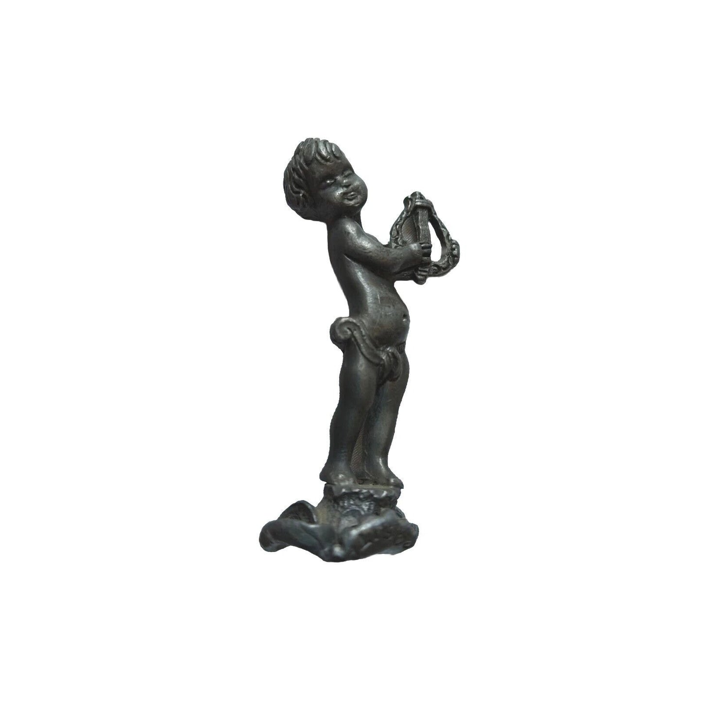 Antique 18th Century Pewter Figural Cherub Angel Sealing Wax Seal Fob Italy