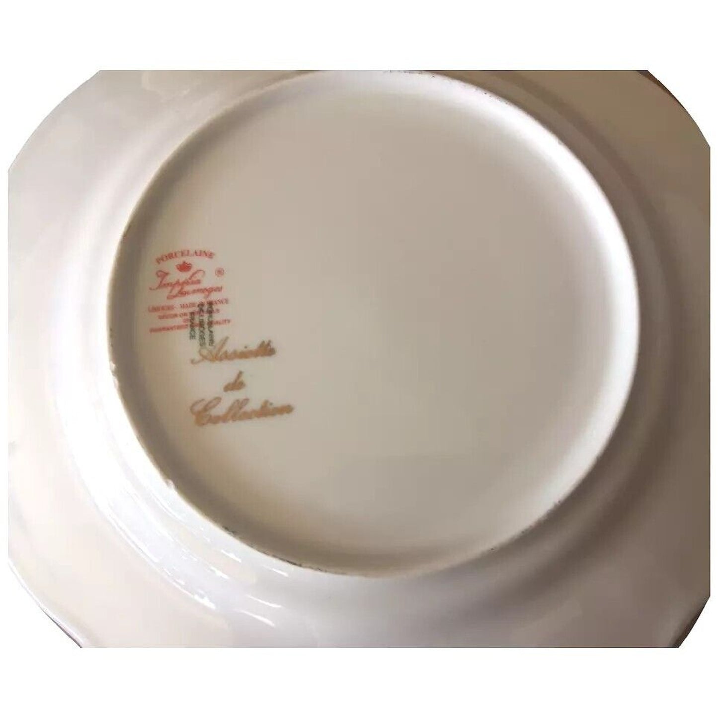 Limoges JPL France Round Plate Hand Painted Scene Gold Cobalt Blue Porcelain