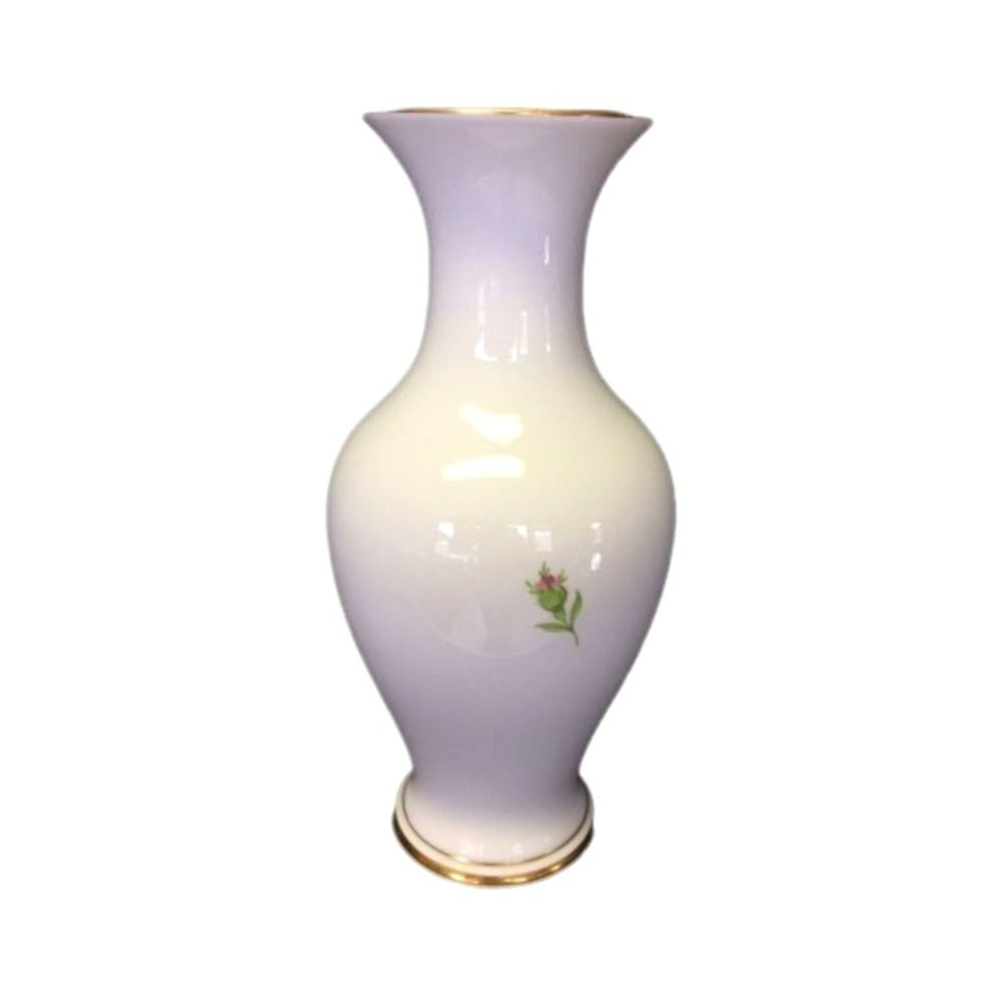 Antique Meissen Pink Rose Vase 1934-1945 Fine White Porcelain Original German
