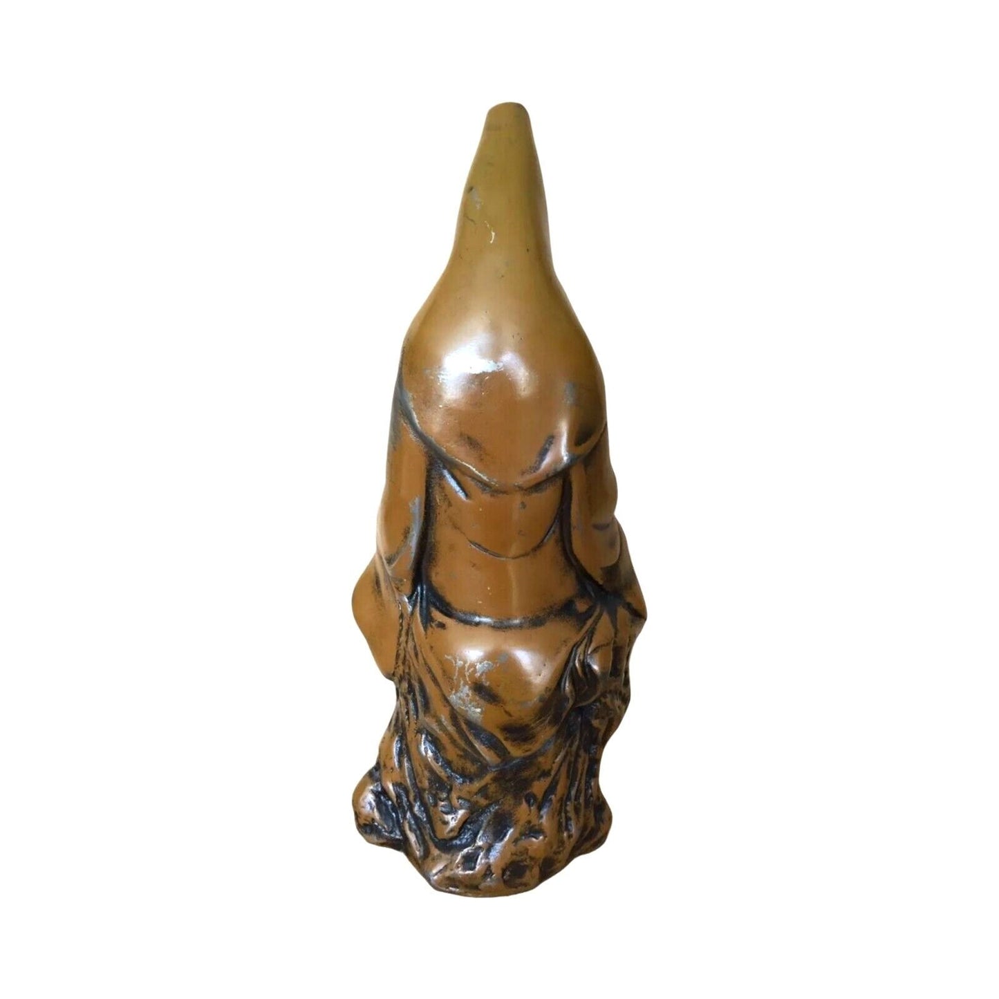 Antique Tibetan Quan Yin Female Buddha Sculpture Bodisathva Enamel On Cast Iron