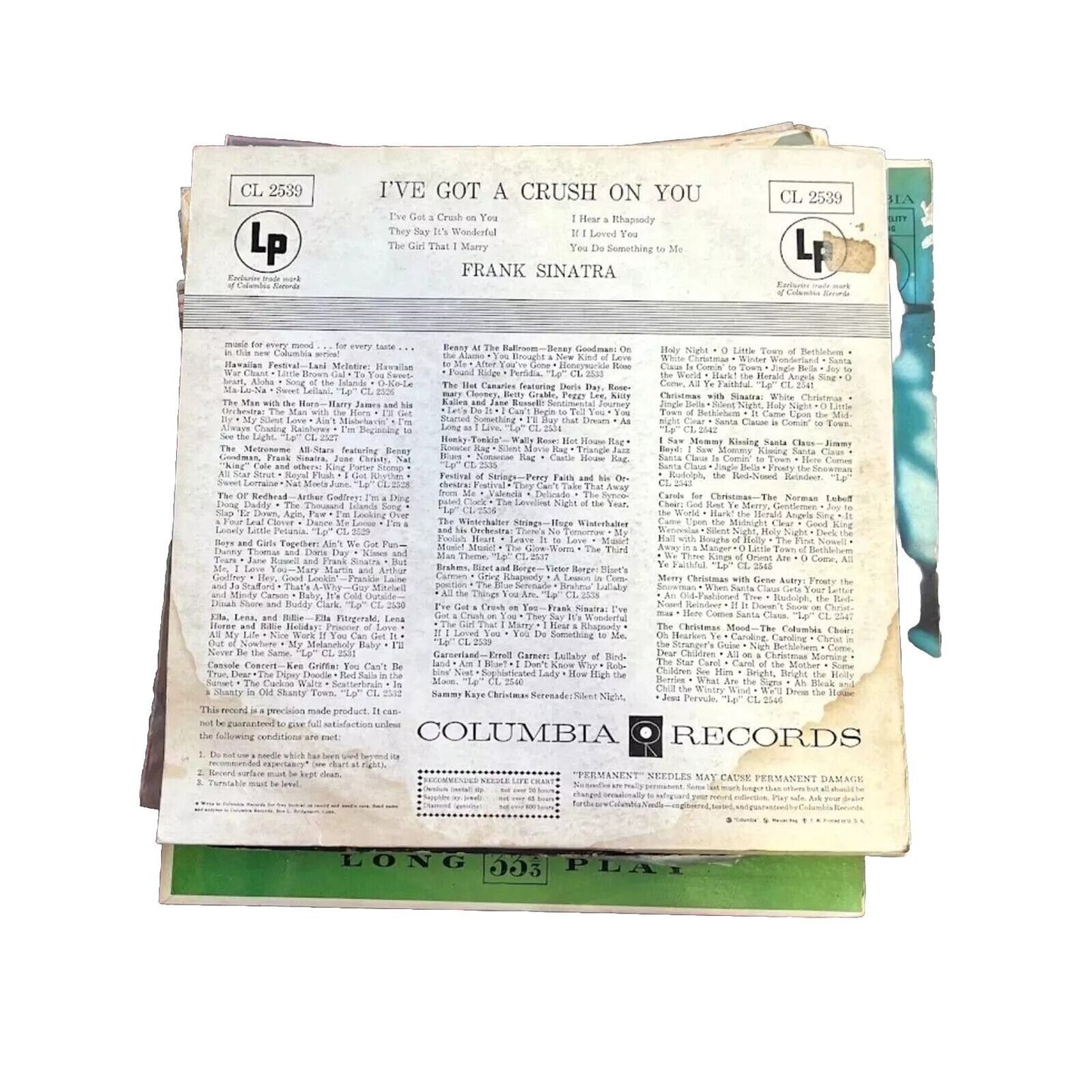 Frank Sinatra-"I've Got A Crush On You" CL2539 Columbia 10" Vinyl Lp Record