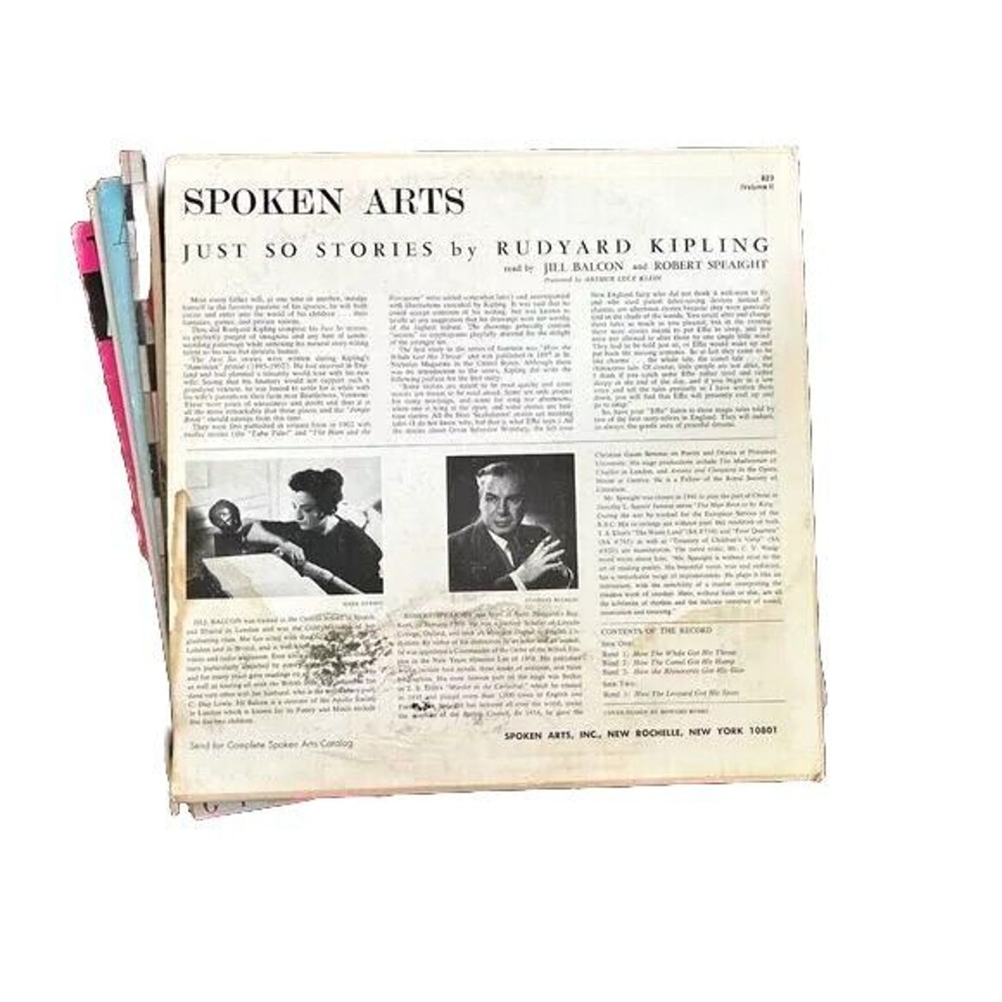 Spoken Arts-Just So Stories By Rudyard Kipling Read By Jill Balcon Robert
