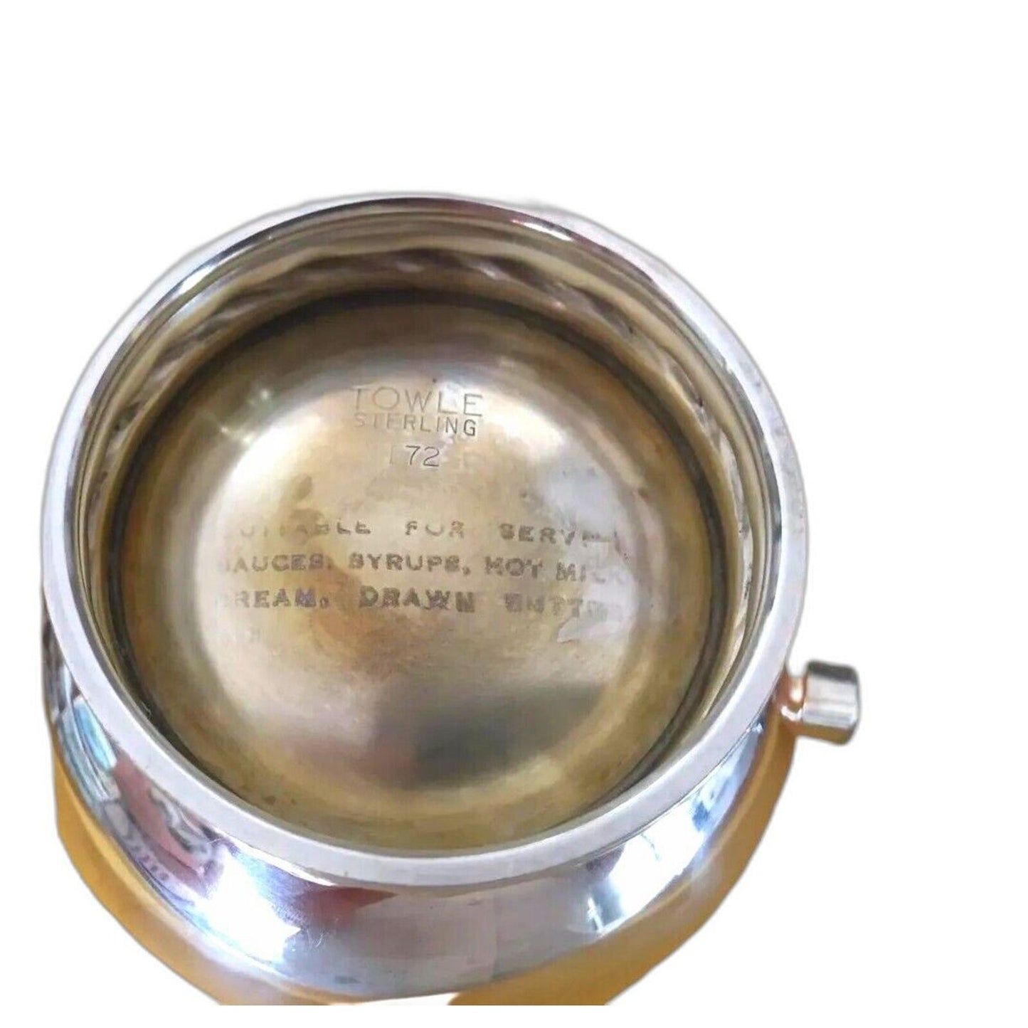 Antique Silver Flutes Sauce Boat Under Plate Towle Sterling Silver 172/140
